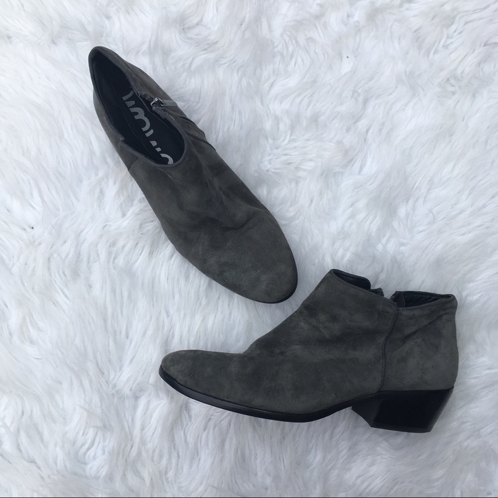 Sam Edelman Grey Suede Petty Ankle Bootie